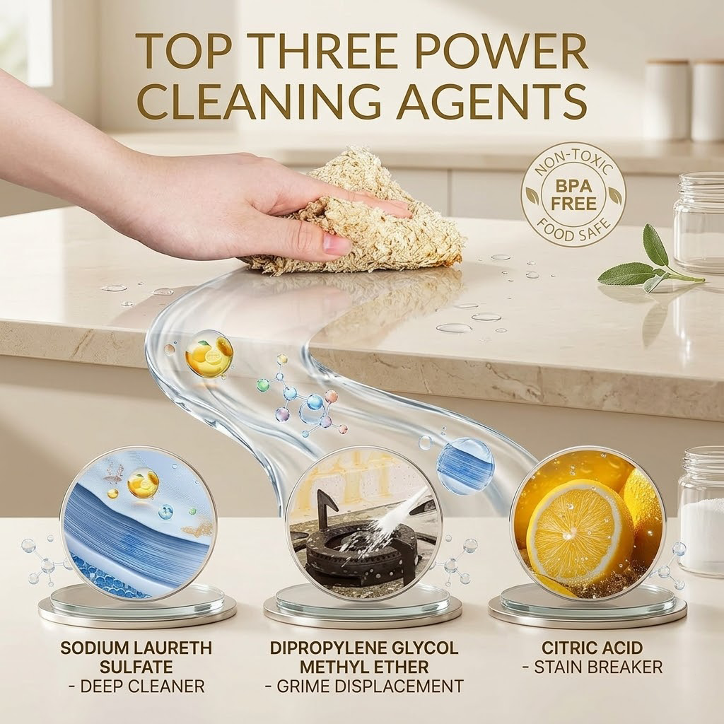 Junavex Heavy Duty Kitchen Degreaser - Powerful Foaming Cleaning Spray for Deep Grease Removal, Multi-Purpose Household Degreaser